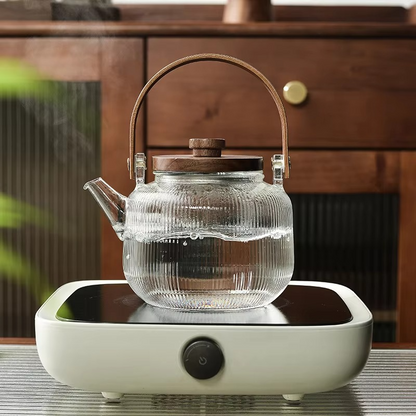 Clear Glass Tea Infuser Set with Cups - Hehif