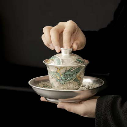 Sterling Silver Teapot Bowl with Lid