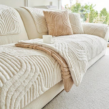 Soft Plush Slip Resistant Sofa Cover and Protector