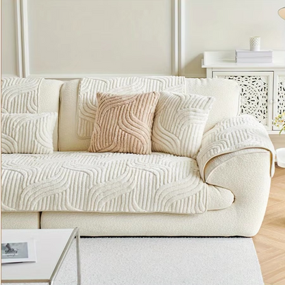 Soft Plush Slip Resistant Sofa Cover and Protector