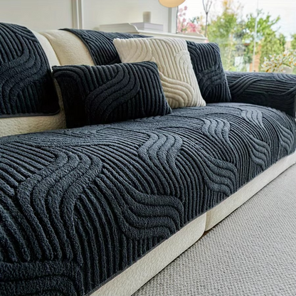Soft Plush Slip Resistant Sofa Cover and Protector - Hehif