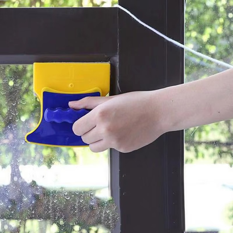 Strong Magnetic Window Glass Cleaner with Lanyard