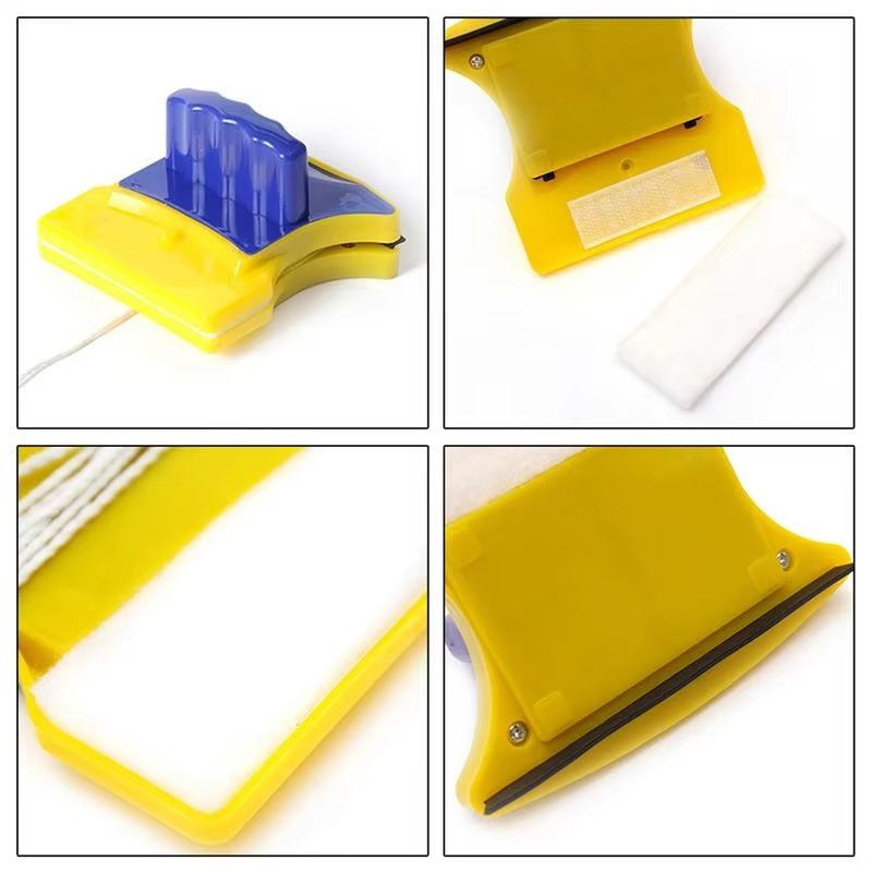 Strong Magnetic Window Glass Cleaner with Lanyard