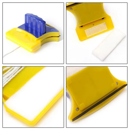 Strong Magnetic Window Glass Cleaner with Lanyard