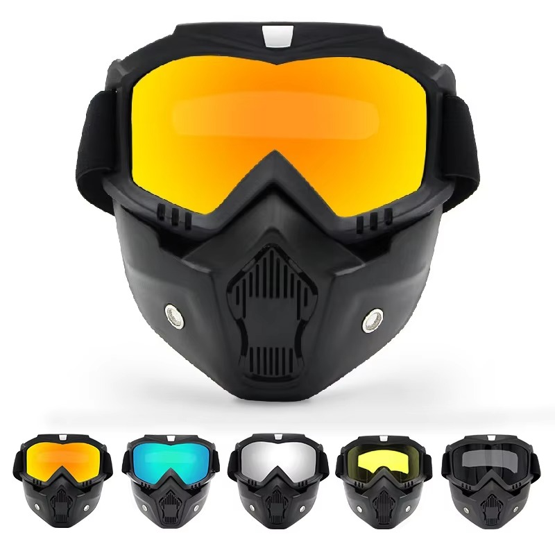 Protective Adjustable Bike Goggles with Ventilated Face Shield