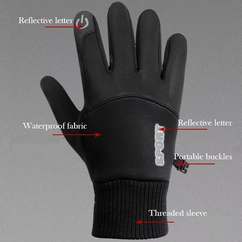 Warm Waterproof Gloves for Cold Weather Sports