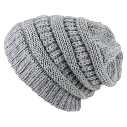 Soft Fleece Lined Warm Unisex Slouch Beanie Hat - Hehif