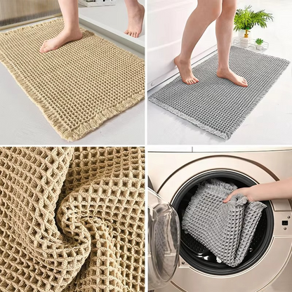 Soft Plush Bathroom Mat Fast Drying Anti Slip Floor Mat