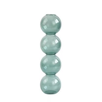 Clear Glass Round Vase Desktop Planter for Home Decor