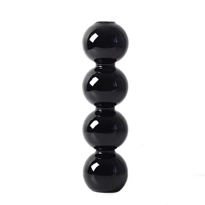 Clear Glass Round Vase Desktop Planter for Home Decor