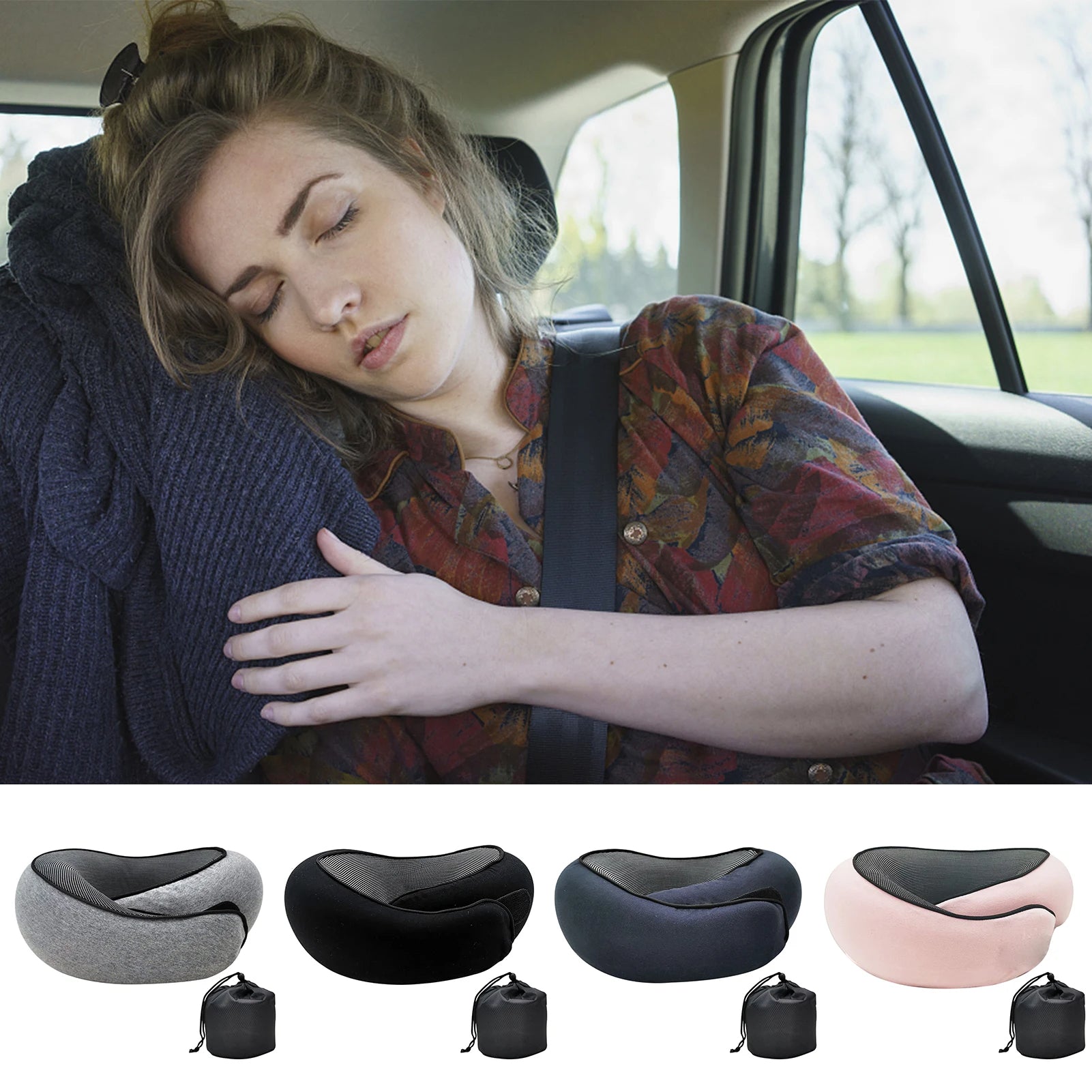 Comfortable Soft Support Travel Pillow - Hehif