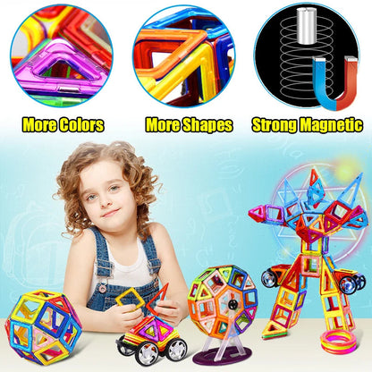 Colorful Kids Magnetic Construction Blocks Set