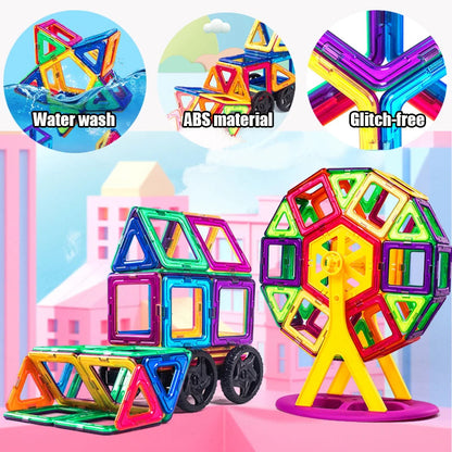 Colorful Kids Magnetic Construction Blocks Set