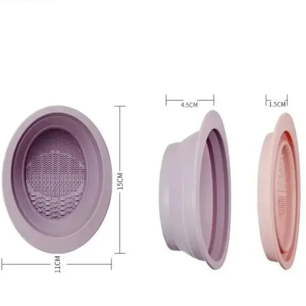 Portable Travel Makeup Brush Washing Dish