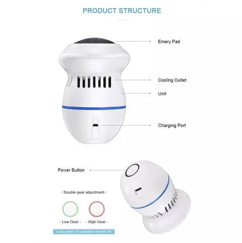 Easy Foot Callus Shaver with Built-in Vacuum