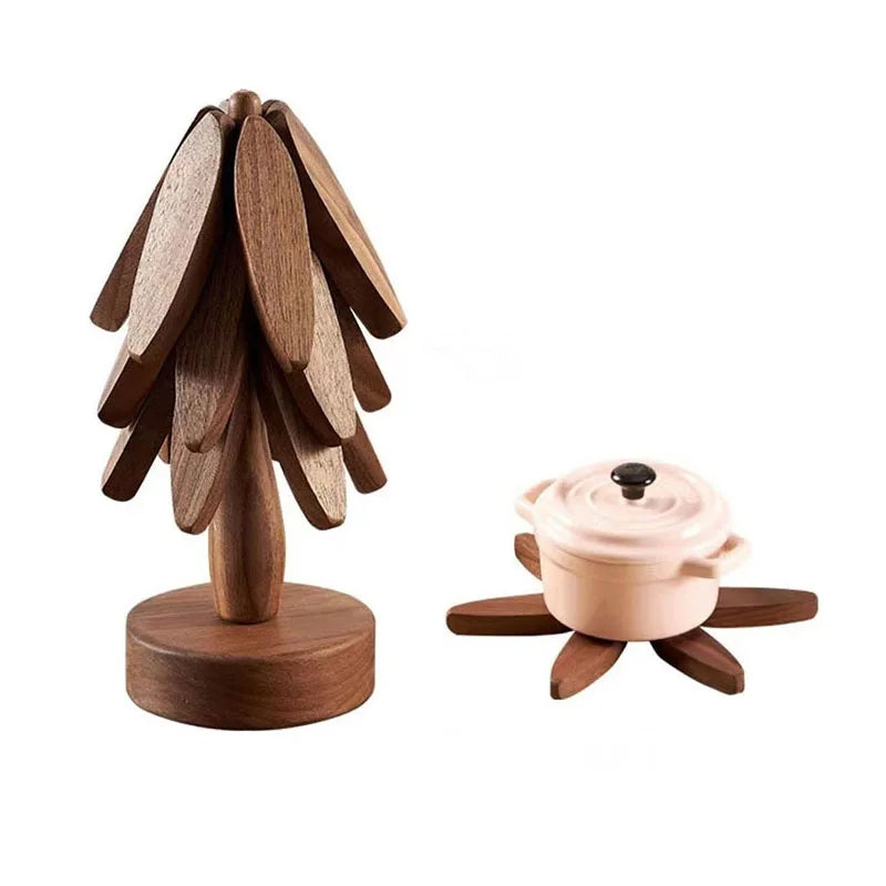 Protective Wood Table Coasters and Mats Set (4PCS)