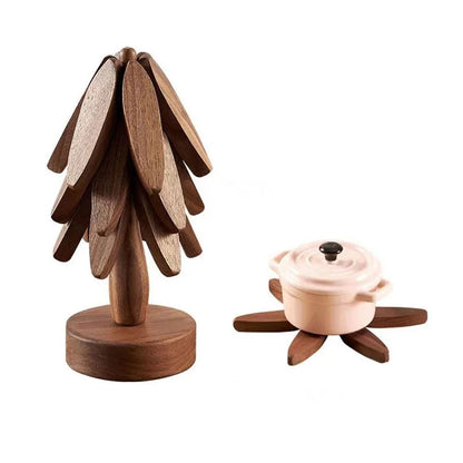 Protective Wood Table Coasters and Mats Set (4PCS)