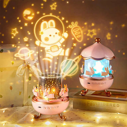Colorful LED Night Light Projector With Wireless Speaker