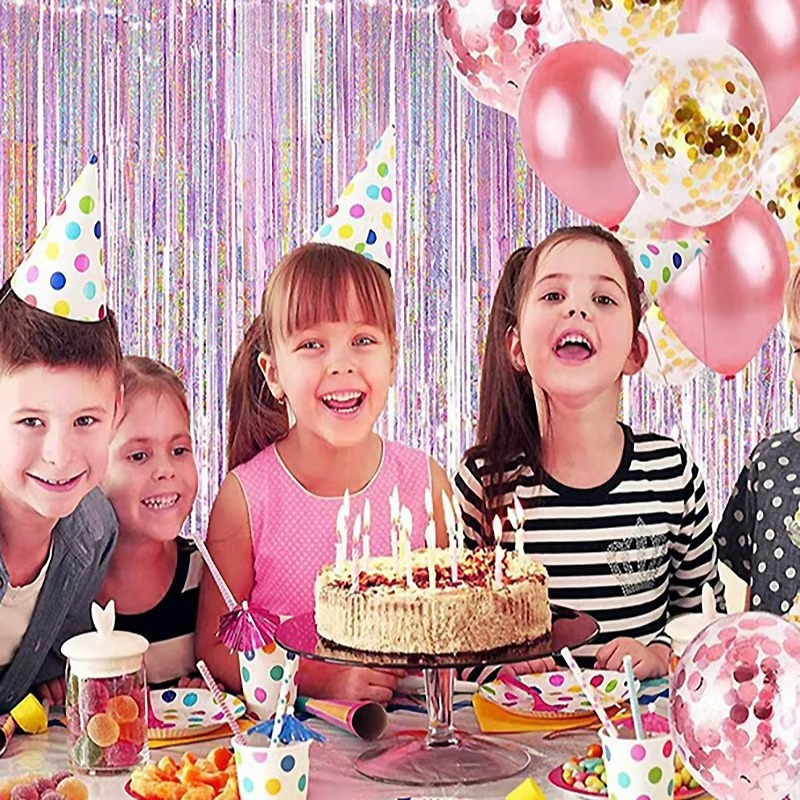 Rosy Glitter Backdrop Curtain for Photo Booths and Decor