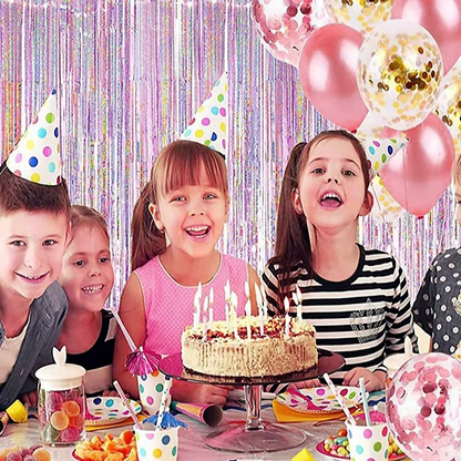 Rosy Glitter Backdrop Curtain for Photo Booths and Decor