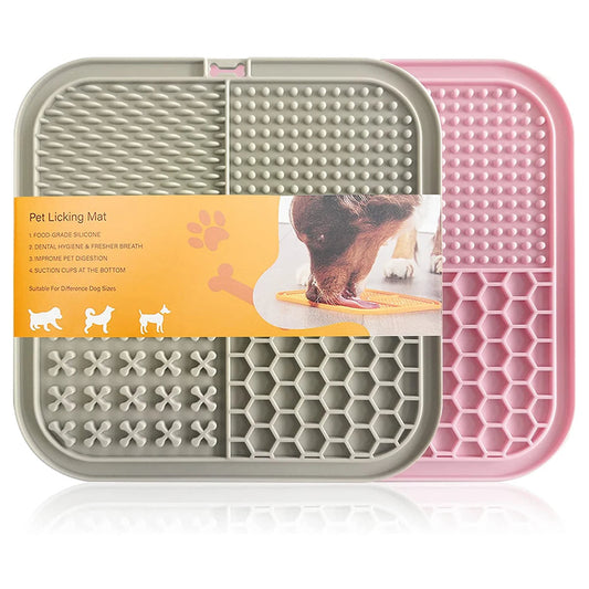 2 Pack Calming Dog Lick Pad with Suction Cups - Hehif