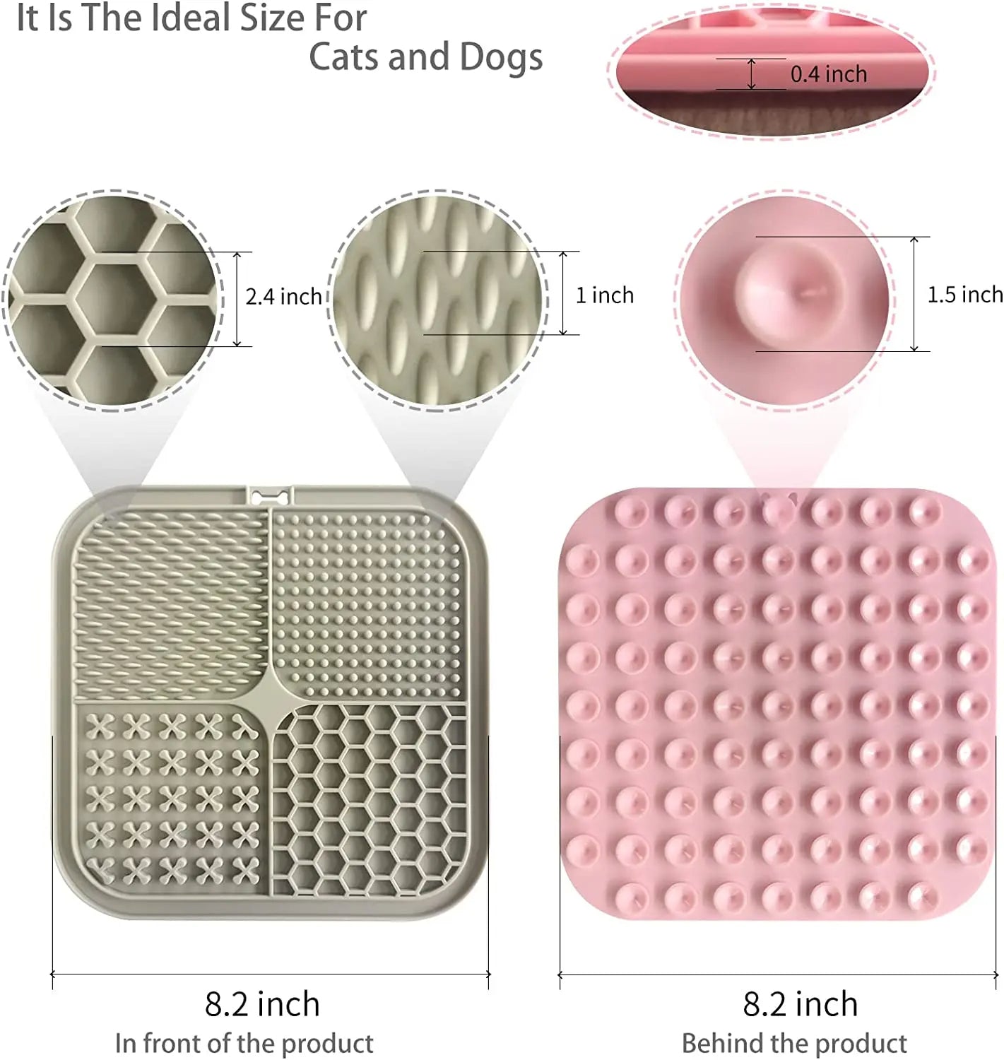 2 Pack Calming Dog Lick Pad with Suction Cups