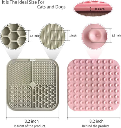 2 Pack Calming Dog Lick Pad with Suction Cups
