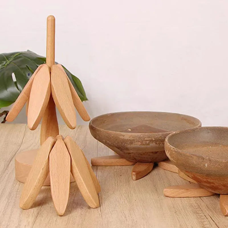 Protective Wood Table Coasters and Mats Set (4PCS)