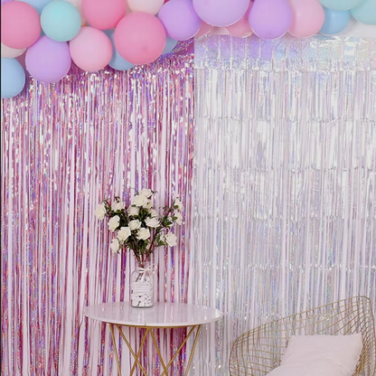 Rosy Glitter Backdrop Curtain for Photo Booths and Decor