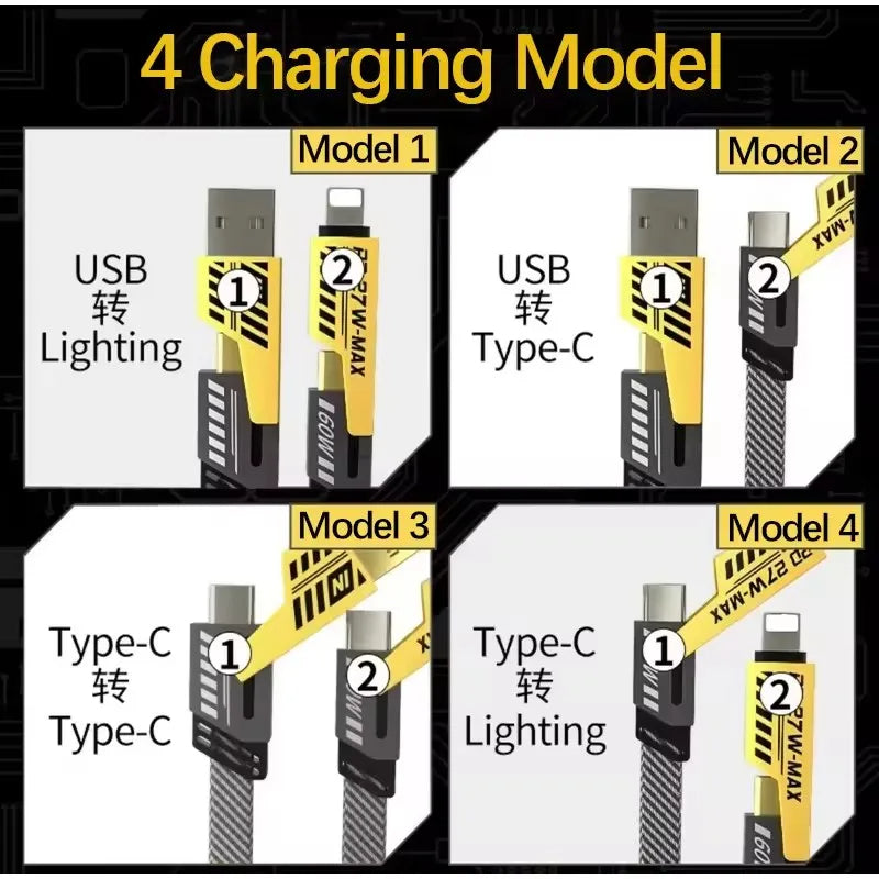 Fast 4in1 65W USB Charger Cable