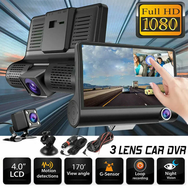 Compact Dual Lens Car Dash Camera - Hehif