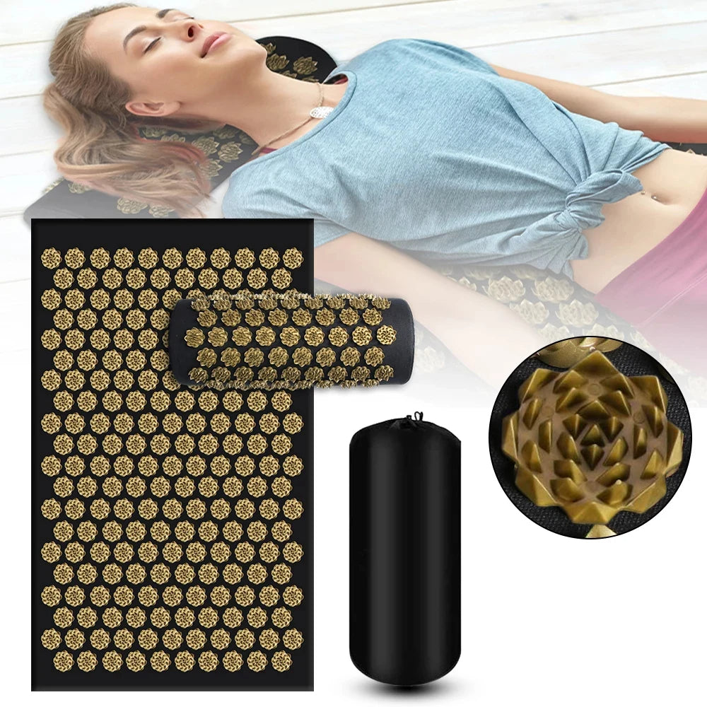 Relaxing Foam Yoga Mat with Neck Support Pillow - Hehif