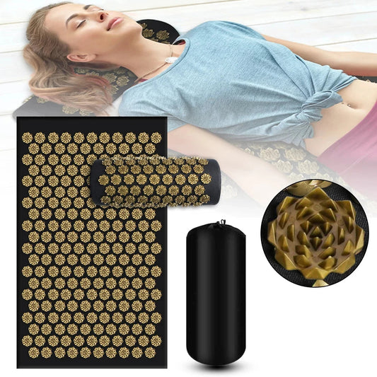 Relaxing Foam Yoga Mat with Neck Support Pillow - Hehif