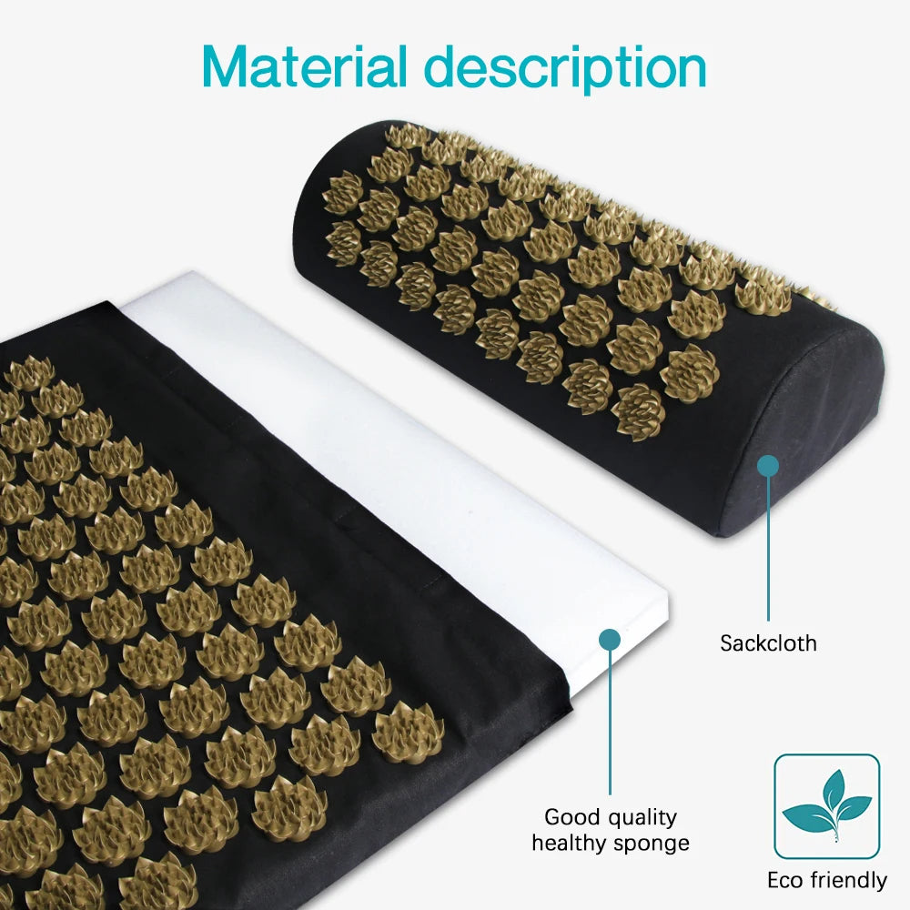 Relaxing Foam Yoga Mat with Neck Support Pillow