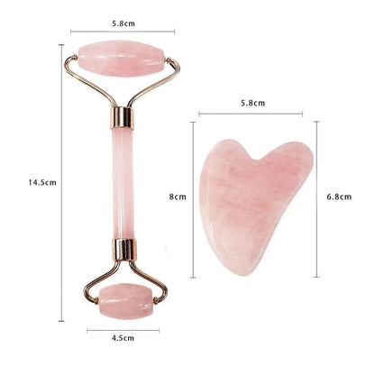 Natural Face Massage Gua Sha and Jade Set