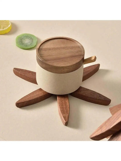 Protective Wood Table Coasters and Mats Set (4PCS)