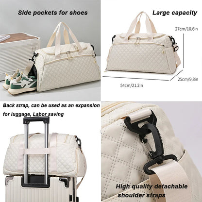 Large Capacity Leather Duffel Bag