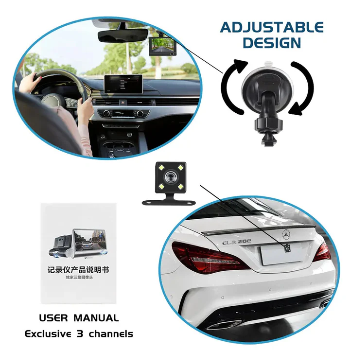 Compact Dual Lens Car Dash Camera
