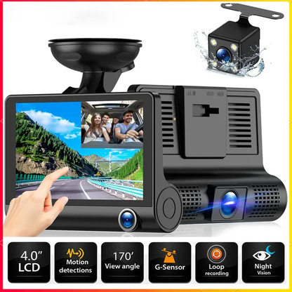 Compact Dual Lens Car Dash Camera