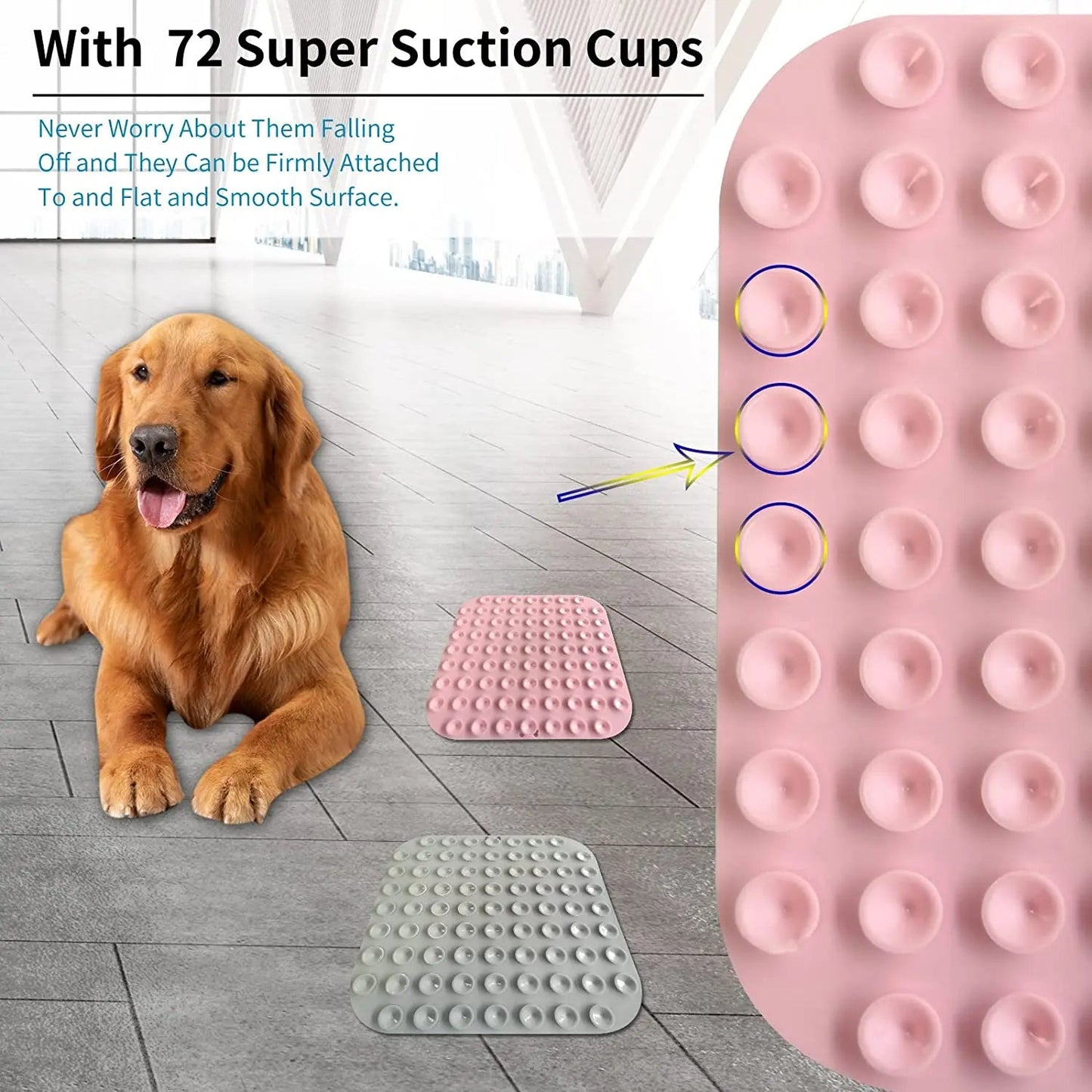 2 Pack Calming Dog Lick Pad with Suction Cups