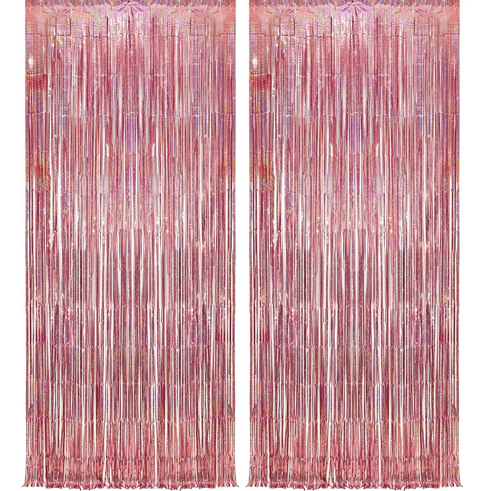 Rosy Glitter Backdrop Curtain for Photo Booths and Decor