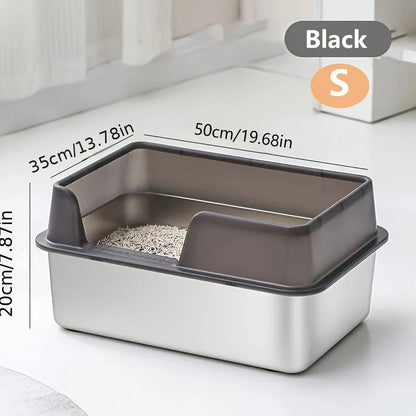 Easy Clean Cat Litter Box | Large Covered Pan