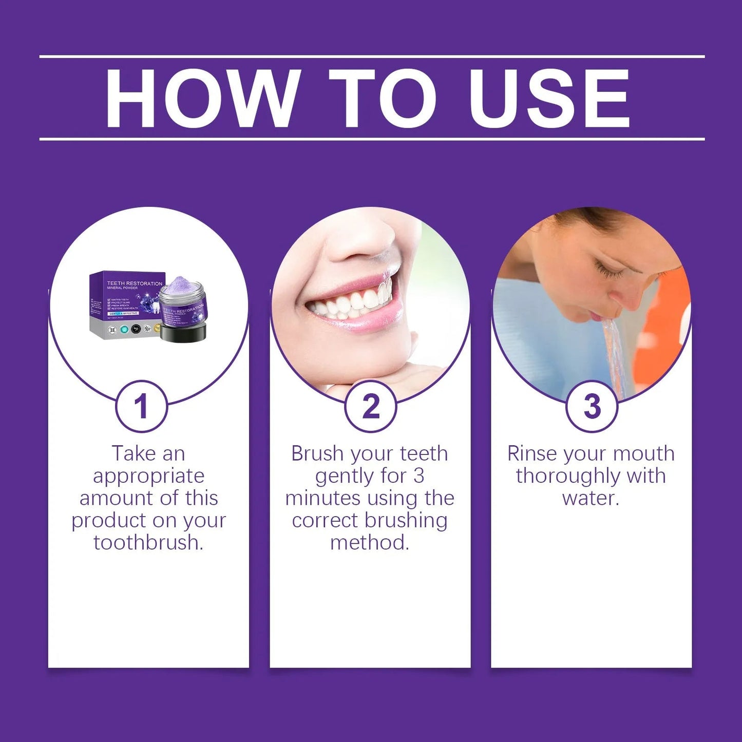 Professional Smile Whitening Toothpaste Powder Kit