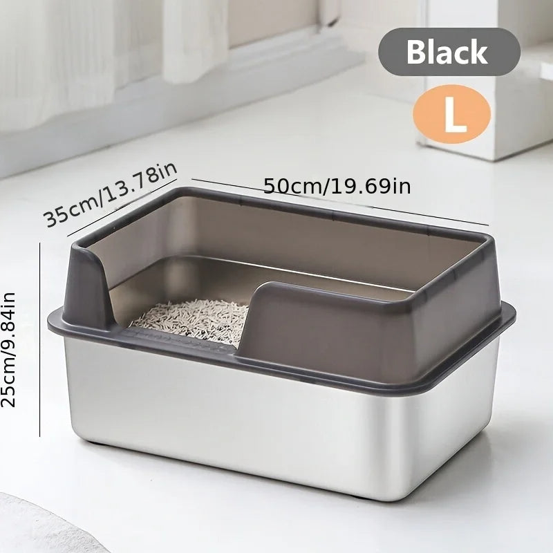 Easy Clean Cat Litter Box | Large Covered Pan