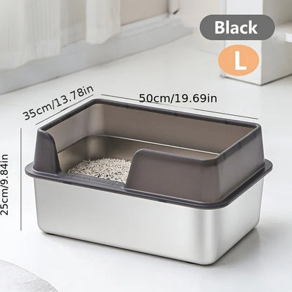 Easy Clean Cat Litter Box | Large Covered Pan