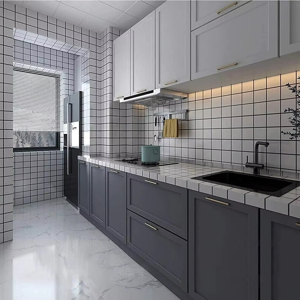 Dark Grey Non-Woven Peel and Stick Wall Paper