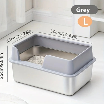 Easy Clean Cat Litter Box | Large Covered Pan