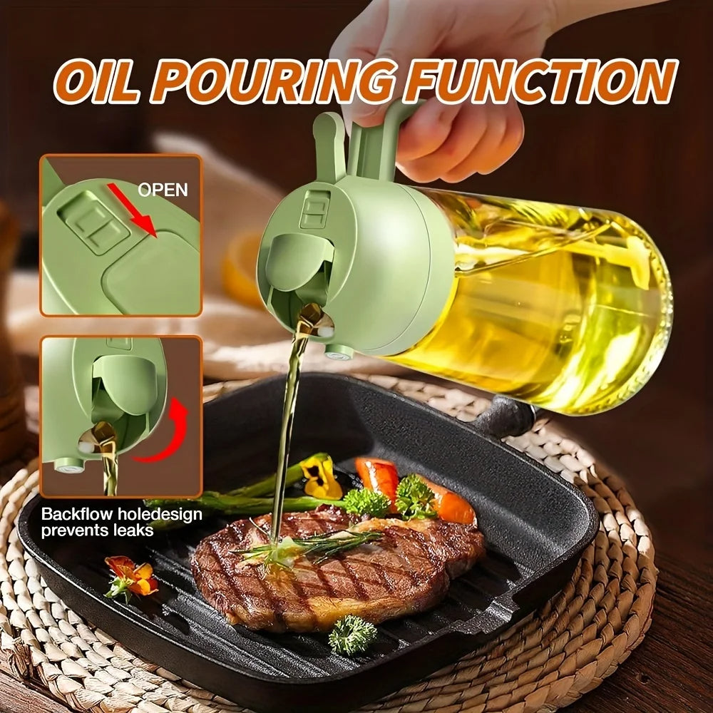 Practical Dual Oil Dispenser Sprayer Bottle