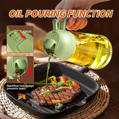 Practical Dual Oil Dispenser Sprayer Bottle
