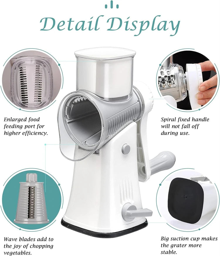 Multi Functional Cheese Shredder & Vegetable Slicer